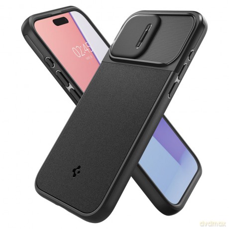 Spigen nakładka Optik Armor Mag Magsafe do iPhone 15 Pro Max 6,7" czarna
