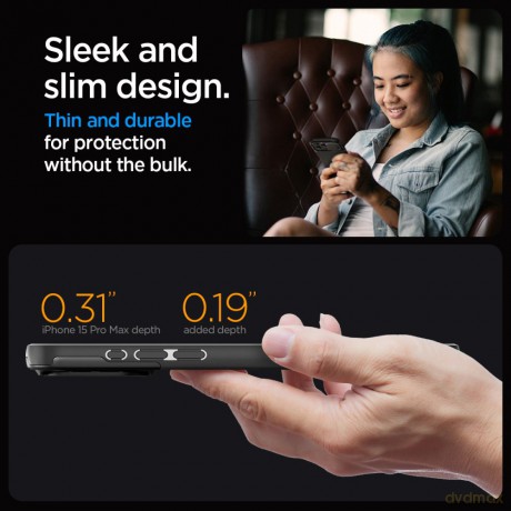 Spigen nakładka Optik Armor Mag Magsafe do iPhone 15 Pro Max 6,7" czarna