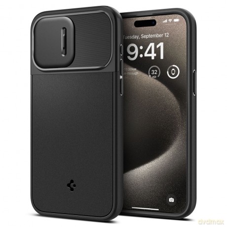 Spigen nakładka Optik Armor Mag Magsafe do iPhone 15 Pro Max 6,7" czarna