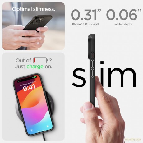 Spigen nakładka Thin Fit do iPhone 15 Plus 6,7" czarna