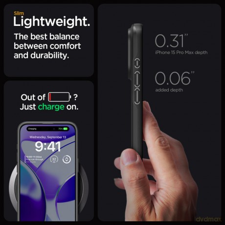 Spigen nakładka Thin Fit do iPhone 15 Pro Max 6,7" czarna