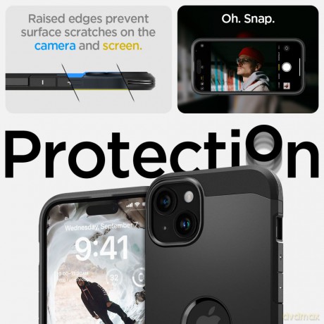 Spigen nakładka Tough Armor Mag Magsafe do iPhone 15 czarna