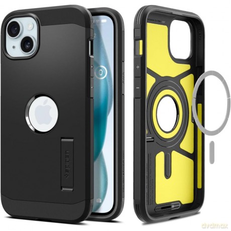 Spigen nakładka Tough Armor Mag Magsafe do iPhone 15 Plus 6,7" czarna