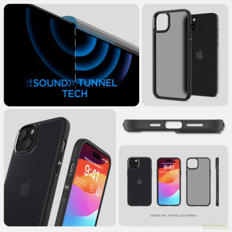 Spigen nakładka Ultra Hybrid do iPhone 15 6,1" Frost czarna