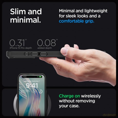 Spigen nakładka Ultra Hybrid do iPhone 15 Pro 6,1" Frost czarna