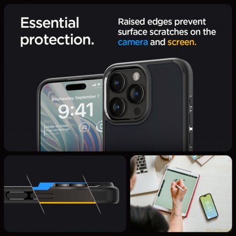 Spigen nakładka Ultra Hybrid do iPhone 15 Pro 6,1" Frost czarna