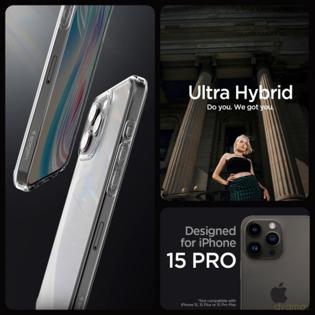 Spigen nakładka Ultra Hybrid do iPhone 15 Pro Max 6,7" Frost Clear