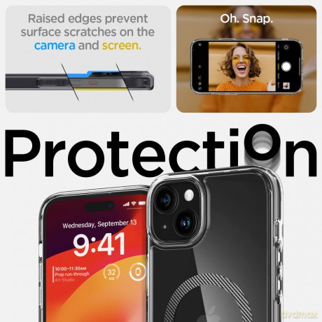 Spigen nakładka Ultra Hybrid Mag Magsafe do iPhone 15 6,1" Carbon Fiber