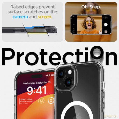 Spigen nakładka Ultra Hybrid Mag Magsafe do iPhone 15 Plus 6,7" biała