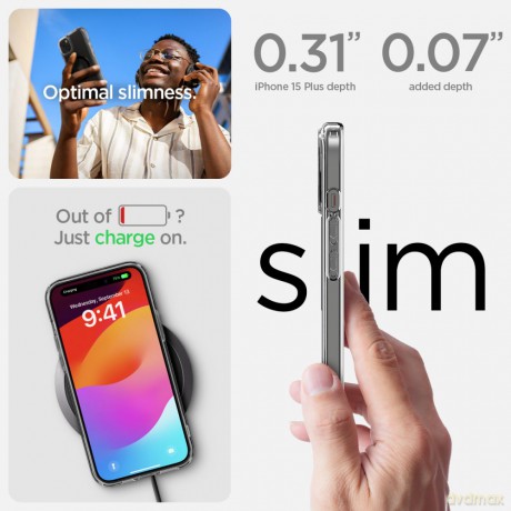 Spigen nakładka Ultra Hybrid Mag Magsafe do iPhone 15 Plus 6,7" czarna