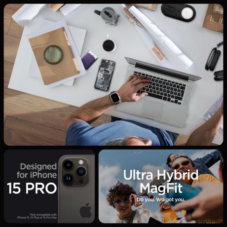 Spigen nakładka Ultra Hybrid Mag Magsafe do iPhone 15 Pro 6,1" Zero One
