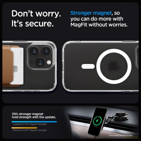 Spigen nakładka Ultra Hybrid Mag Magsafe do iPhone 15 Pro Max 6,7" Frost Clear