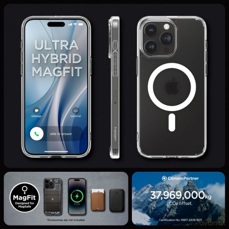 Spigen nakładka Ultra Hybrid Mag Magsafe do iPhone 15 Pro Max 6,7" Frost Clear