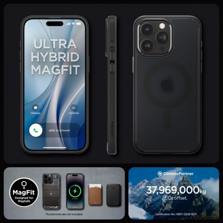 Spigen nakładka Ultra Hybrid Mag Magsafe do iPhone 15 Pro Max 6,7" Frost czarna