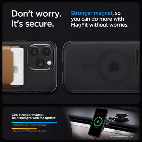 Spigen nakładka Ultra Hybrid Mag Magsafe do iPhone 15 Pro Max 6,7" Frost czarna