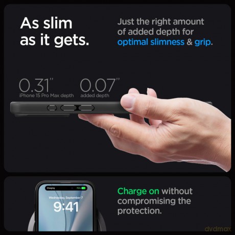 Spigen nakładka Ultra Hybrid Mag Magsafe do iPhone 15 Pro Max 6,7" Frost czarna