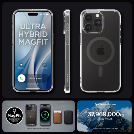 Spigen nakładka Ultra Hybrid Mag Magsafe do iPhone 15 Pro Max 6,7" grafitowa