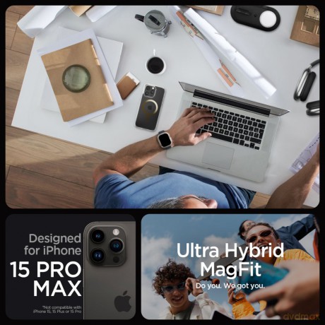 Spigen nakładka Ultra Hybrid Mag Magsafe do iPhone 15 Pro Max 6,7" złota