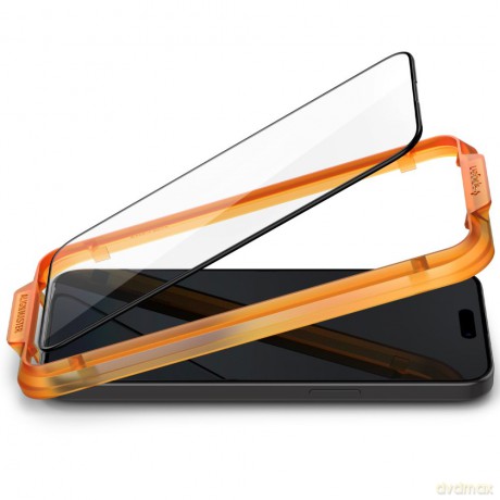 Spigen szkło hartowane ALM GLASS FC 2-PACK do iPhone 15 Pro 6,1" czarna