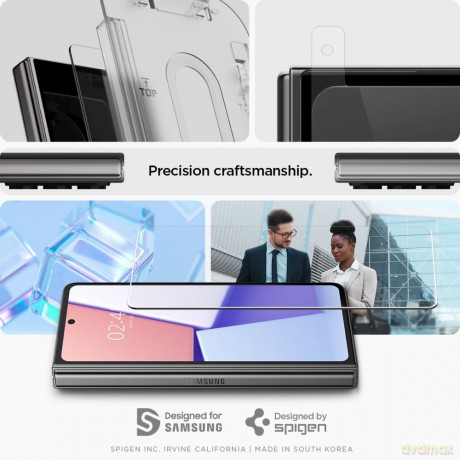 Spigen szkło hartowane Glas.TR "EZ FIT" 2-pack do Samsung Galaxy Z Fold 5 clear