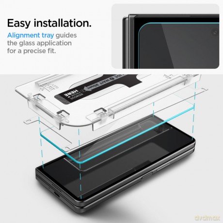 Spigen szkło hartowane Glas.TR "EZ FIT" 2-pack do Samsung Galaxy Z Fold 5 clear