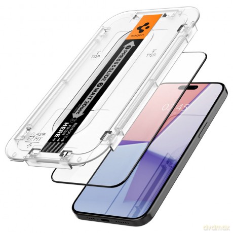 Spigen szkło hartowane GLAS.TR "EZ FIT" FC do iPhone 15 Pro 6,1" czarna