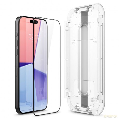 Spigen szkło hartowane GLAS.TR "EZ FIT" FC do iPhone 15 Pro 6,1" czarna