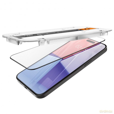 Spigen szkło hartowane GLAS.TR "EZ FIT" FC do iPhone 15 Pro 6,1" czarna