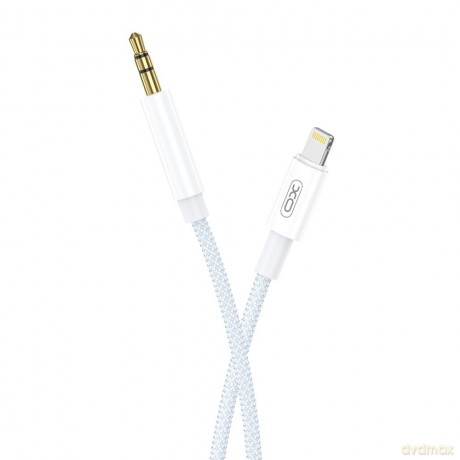 XO kabel audio NB-R211A Lightning - jack 3,5mm 1,0 m biało-niebieski