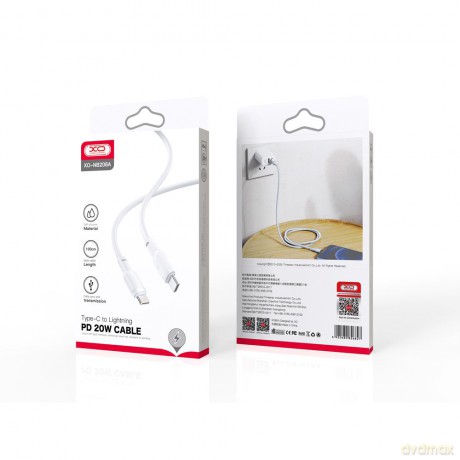 XO kabel NB208A PD USB-C - Lightning 1,0m 20W biały