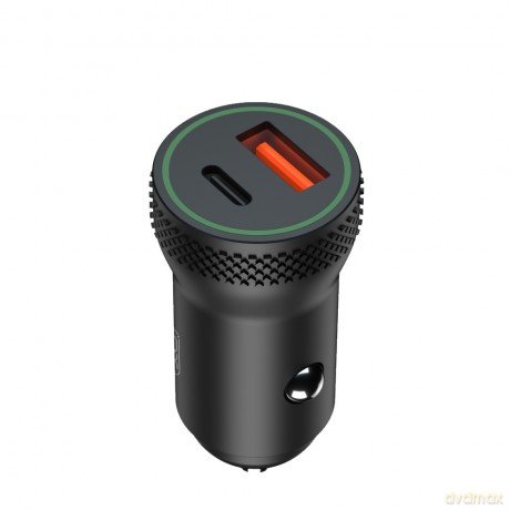 XO ładowarka samochodowa CC33 PD QC 3.0 18W 1X USB 1x USB-C czarna