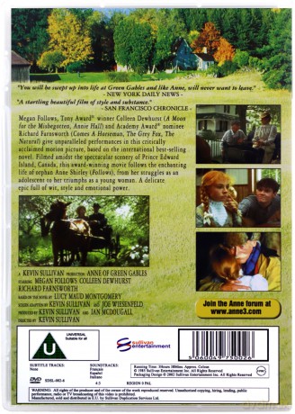 Anne Of Green Gables (Ania z Zielonego Wzgórza) [DVD]