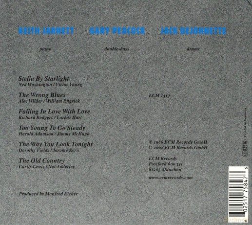 Jarrett,Peacock,Dejohnette: Standards Live (Touchstones) [CD]