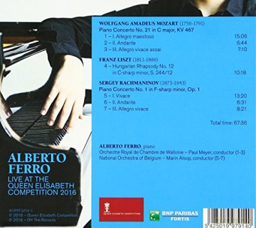 Alberto Ferro: Alberto Ferro - Live At The Q. Elisabeth Comp. 2016 [CD]