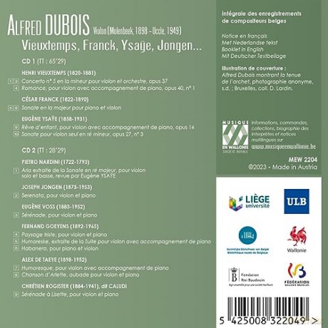 Alfred Dubois: Alfred Dubois: Violon - Werke Von Franck, Jongen, Ysaye U.A. [2CD]