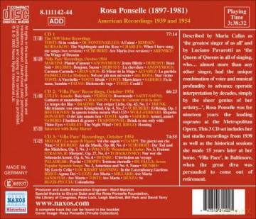 Ponselle,Rosa: American Recordings 1939+1954 [3CD]