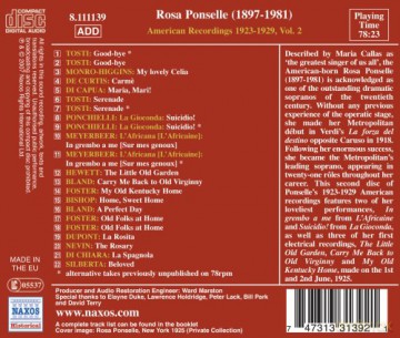 Ponselle,Rosa: American Recordings Vol2 [CD]