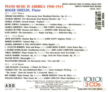 Roger Shields: Amerikanische Klaviermusik 1900-1945 - Werke Von Aneil, Barber U.A. [3CD]