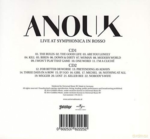 Anouk: Anouk - Symphonica In Rosso 2013 [2CD]