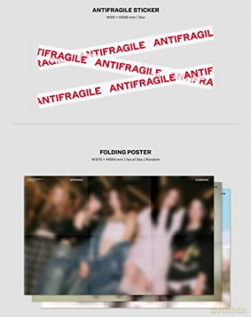 Le Sserafim: Antifragile - Random Cover - Incl. 112pg Booklet, Photo Card, Postcard, Sticker, 3 Antifragile Stickers + Poster [CD]