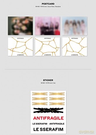 Le Sserafim: Antifragile - Random Cover - Incl. 112pg Booklet, Photo Card, Postcard, Sticker, 3 Antifragile Stickers + Poster [CD]