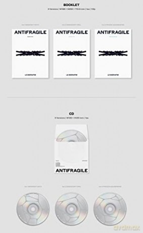 Le Sserafim: Antifragile - Random Cover - Incl. 112pg Booklet, Photo Card, Postcard, Sticker, 3 Antifragile Stickers + Poster [CD]