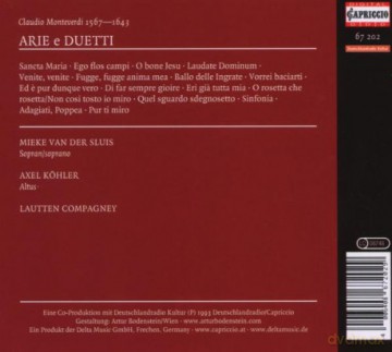 Van der Sluis: Arie E Duetti [CD]