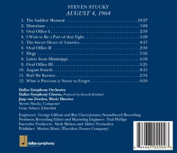 Jaap Van Zweden: August 4, 1964 [CD]