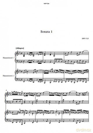 Bach: Sonata No. 1 In E Flat Major, Bwv 525 [CD]