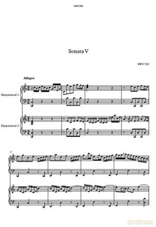 Bach: Sonata No. 5 In C Major, Bwv 529 [CD]