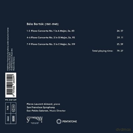 Aimard: Bartók Piano Concertos [CD]