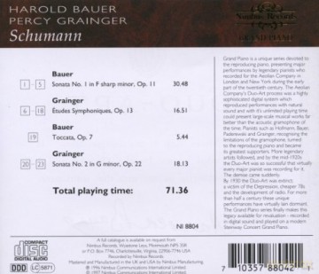 Bauer,Harold: Bauer+Grainger Play Schumann [CD]