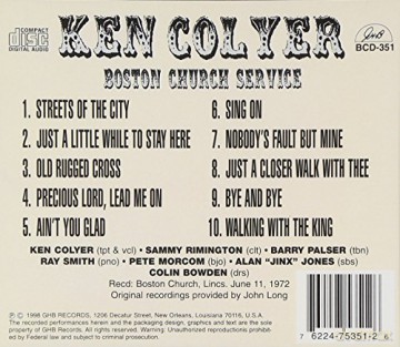 Ken Colyer: Boston Church Service [CD]