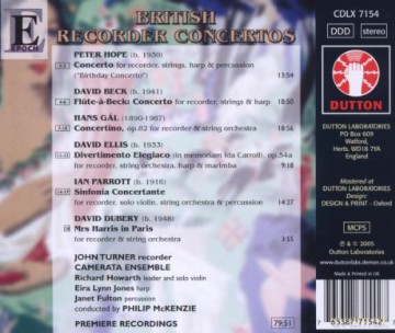 Turner: Britische Blockflötenkonzerte [CD]